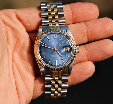 rolex blue dial ladies watch|blue face Rolex date just.